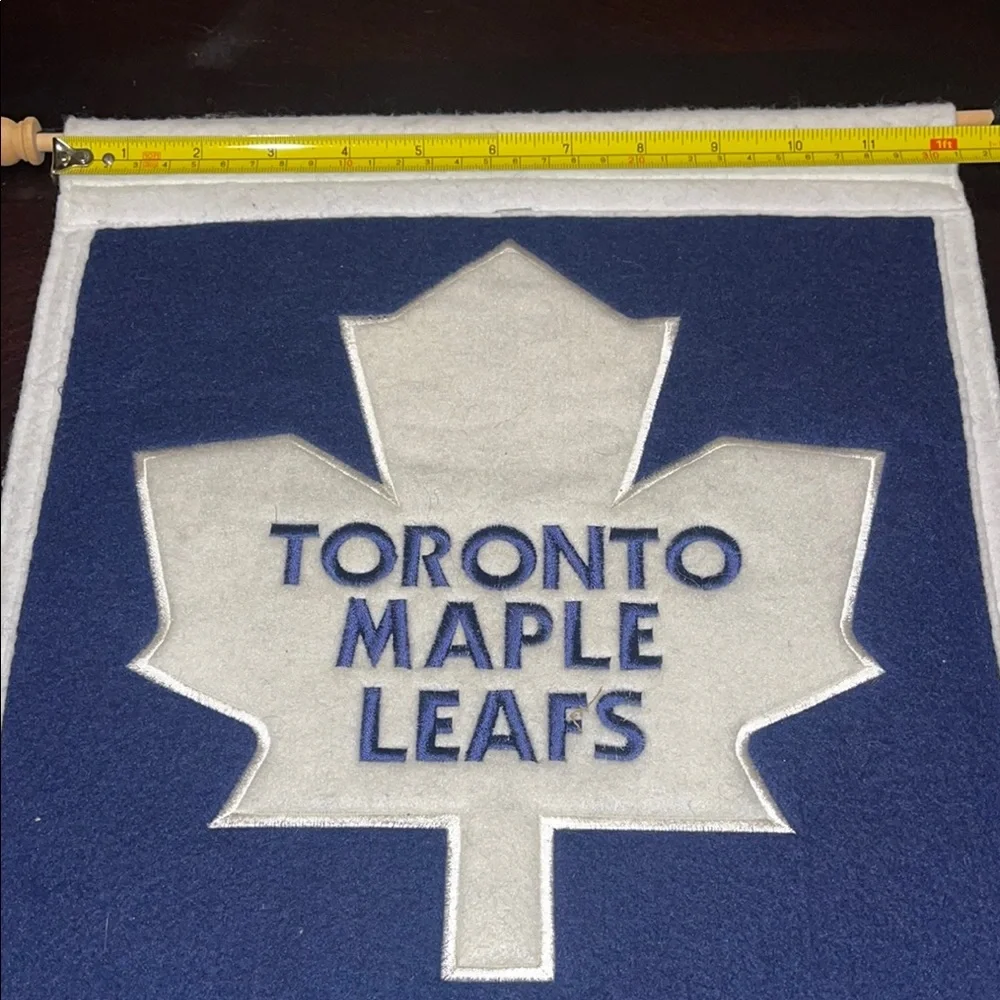 Vintage Toronto Maple Leafs NHL Felt Wall Banner Hanging Pennant Blue White